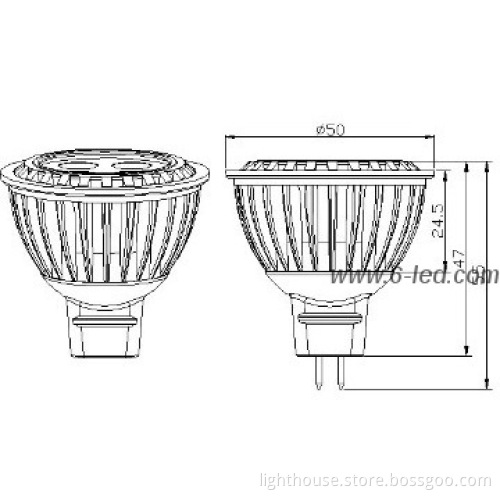 5W COB Spot Light, GU10 Base